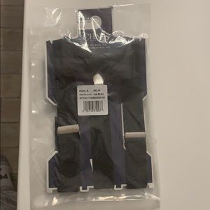 Bow tie and suspenders set.